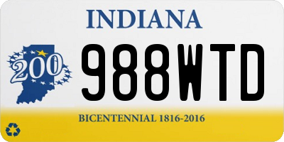 IN license plate 988WTD