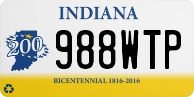 IN license plate 988WTP