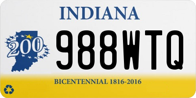 IN license plate 988WTQ