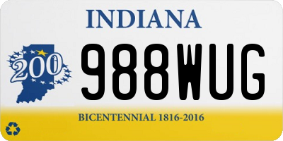 IN license plate 988WUG