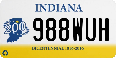 IN license plate 988WUH