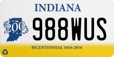 IN license plate 988WUS