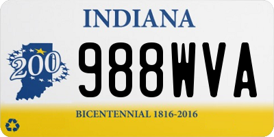 IN license plate 988WVA