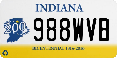 IN license plate 988WVB