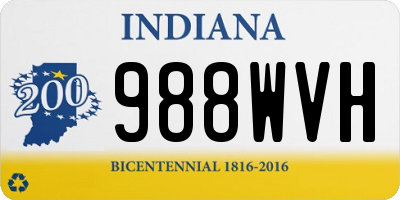 IN license plate 988WVH