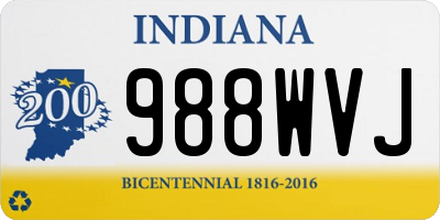 IN license plate 988WVJ