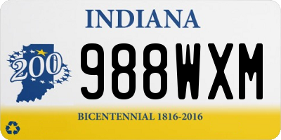 IN license plate 988WXM