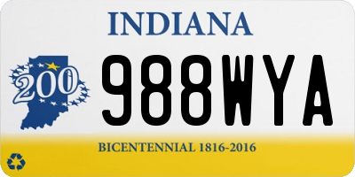 IN license plate 988WYA
