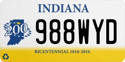 IN license plate 988WYD