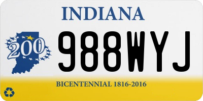 IN license plate 988WYJ