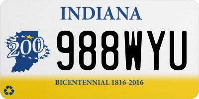 IN license plate 988WYU