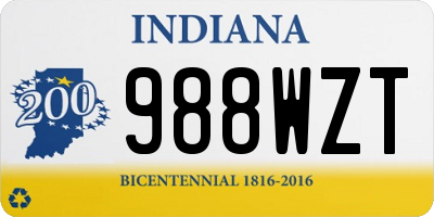 IN license plate 988WZT