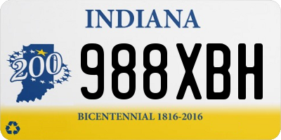 IN license plate 988XBH