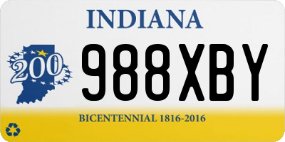 IN license plate 988XBY