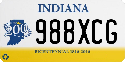 IN license plate 988XCG