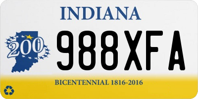 IN license plate 988XFA