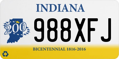 IN license plate 988XFJ