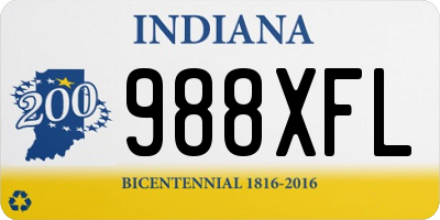 IN license plate 988XFL