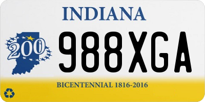 IN license plate 988XGA