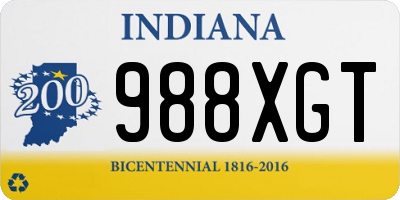 IN license plate 988XGT