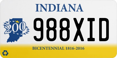 IN license plate 988XID