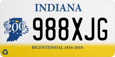 IN license plate 988XJG