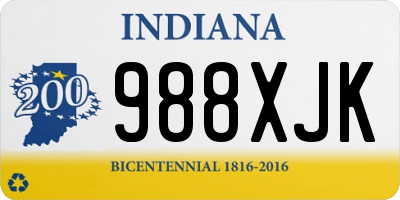 IN license plate 988XJK