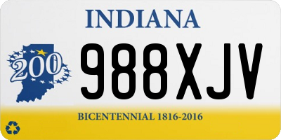 IN license plate 988XJV