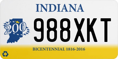 IN license plate 988XKT