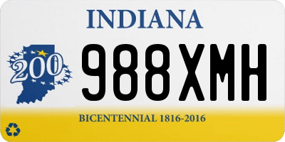 IN license plate 988XMH