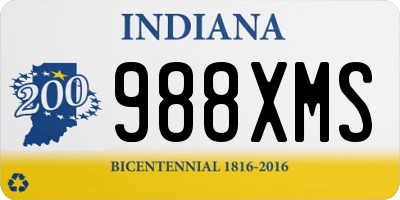 IN license plate 988XMS