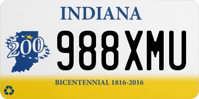 IN license plate 988XMU