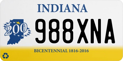 IN license plate 988XNA