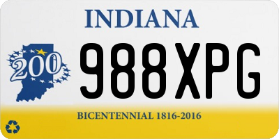 IN license plate 988XPG