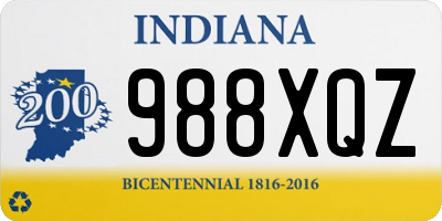 IN license plate 988XQZ