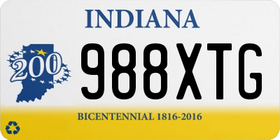 IN license plate 988XTG