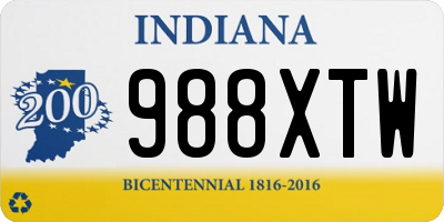 IN license plate 988XTW