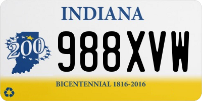 IN license plate 988XVW