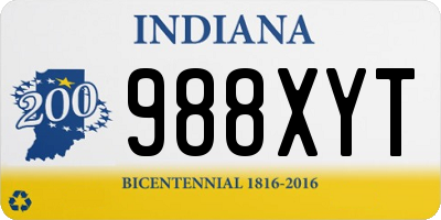 IN license plate 988XYT