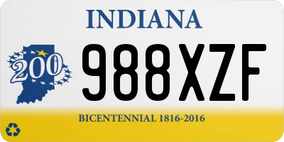 IN license plate 988XZF