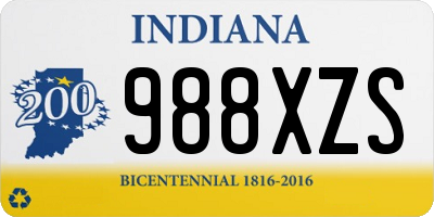 IN license plate 988XZS