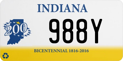 IN license plate 988Y