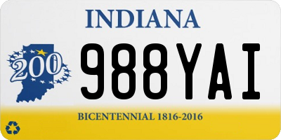 IN license plate 988YAI