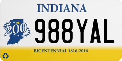 IN license plate 988YAL