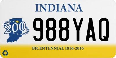 IN license plate 988YAQ