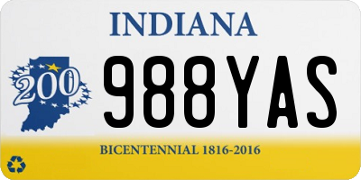 IN license plate 988YAS