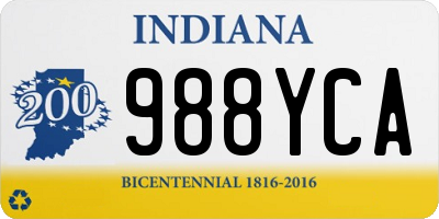 IN license plate 988YCA