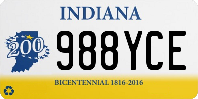 IN license plate 988YCE