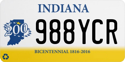 IN license plate 988YCR