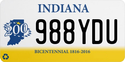 IN license plate 988YDU